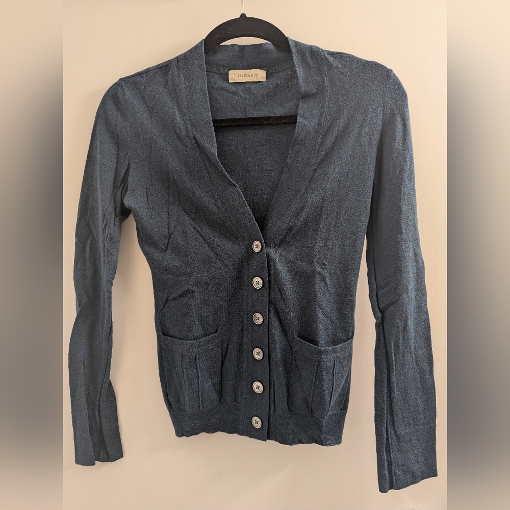 Inhabit Teal Cardigan